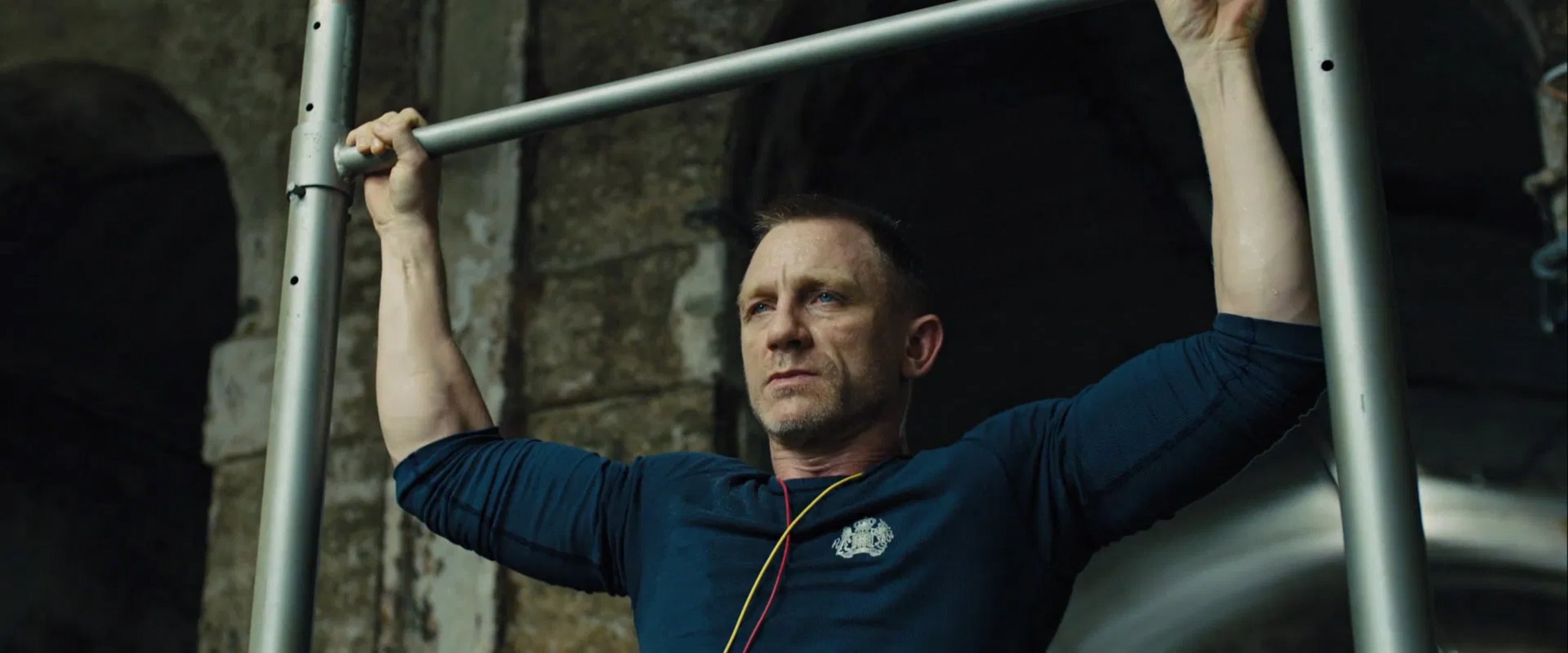 James Bond working out in Skyfall
