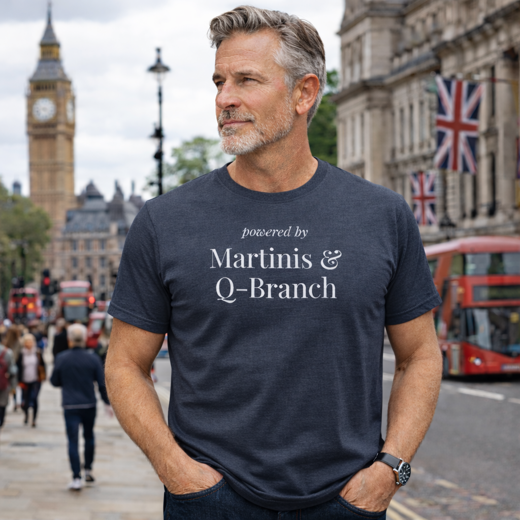 Powered by Martinis and Q-Branch T-Shirt