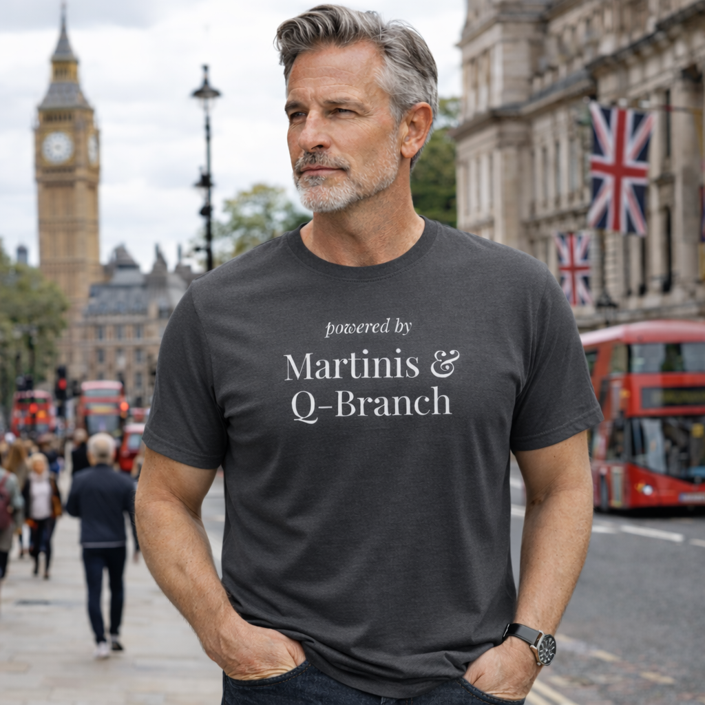 Powered by Martinis and Q-Branch T-Shirt