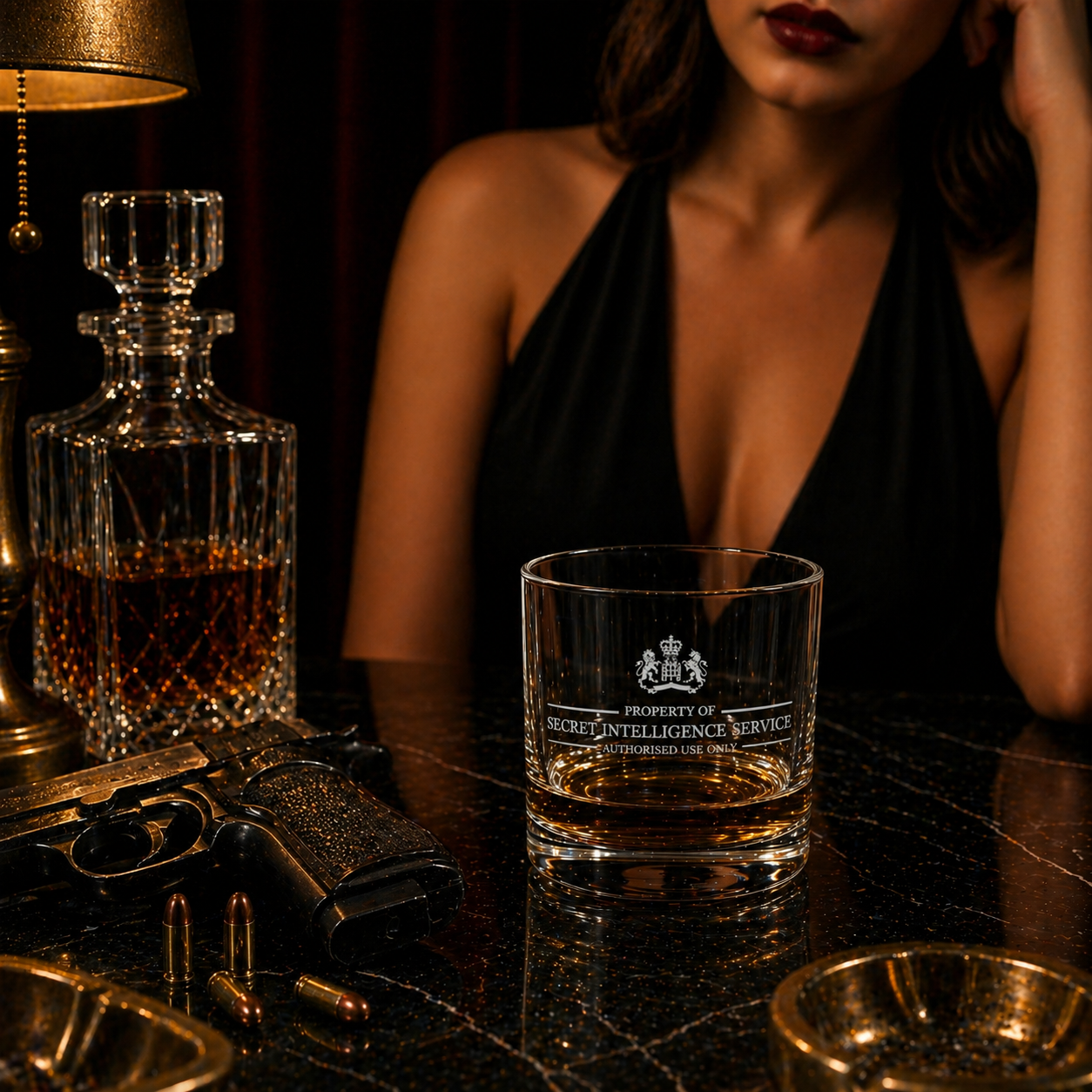 “Authorised Use Only” Rocks Glass