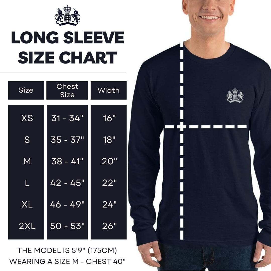 James Bond Long Sleeve Shirt worn in Skyfall Size Chart