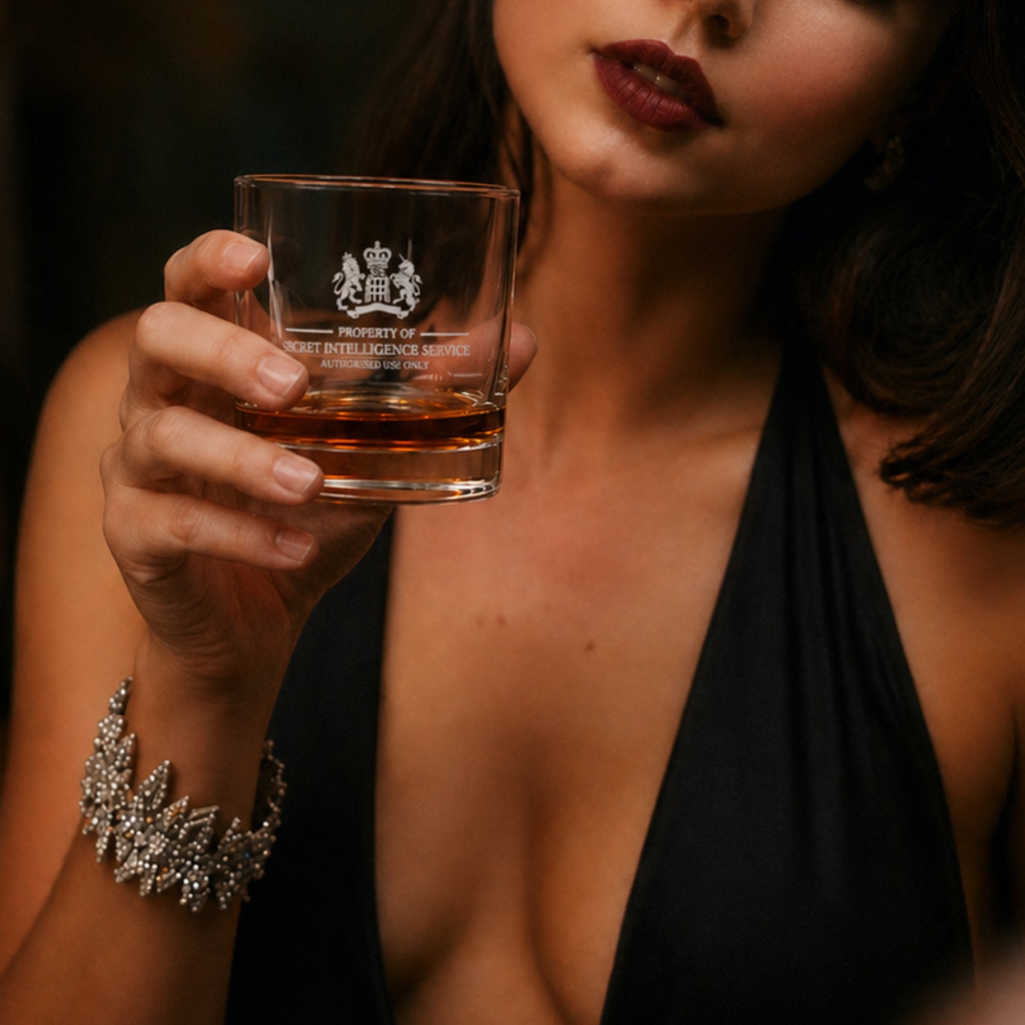 “Authorised Use Only” Rocks Glass