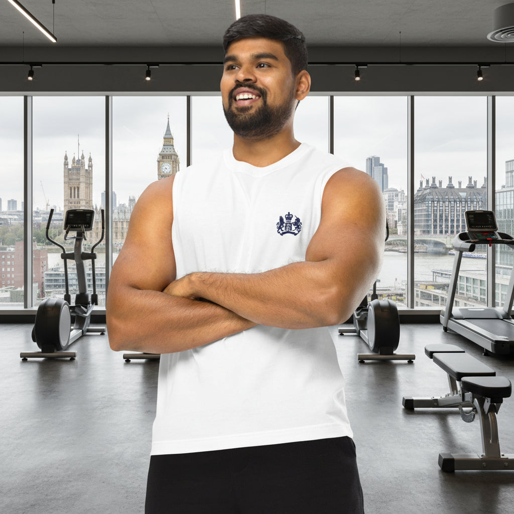 S.I.S. Sleeveless Muscle Shirt - White