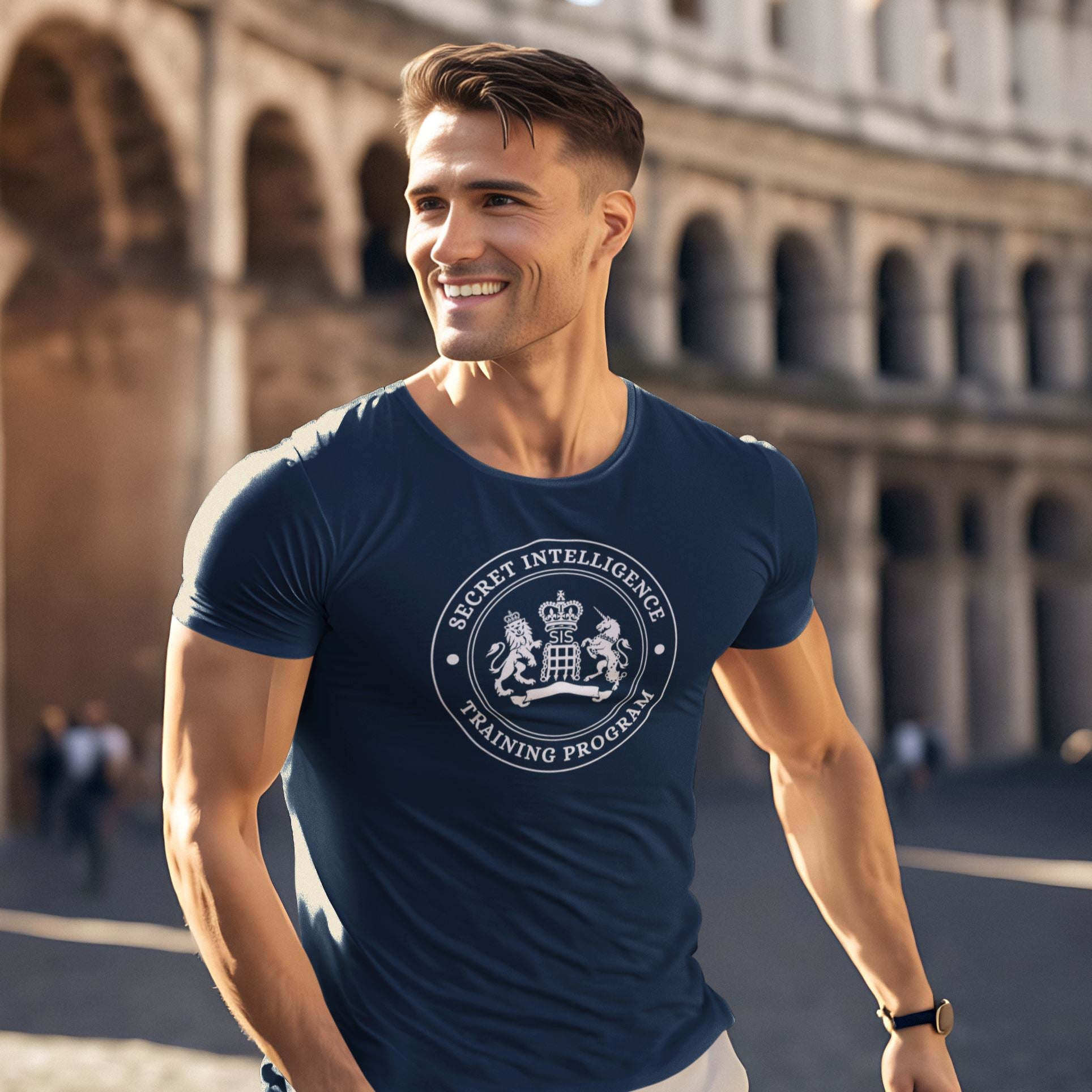 Secret Training Program T-Shirt SIS Training Gear Navy S 