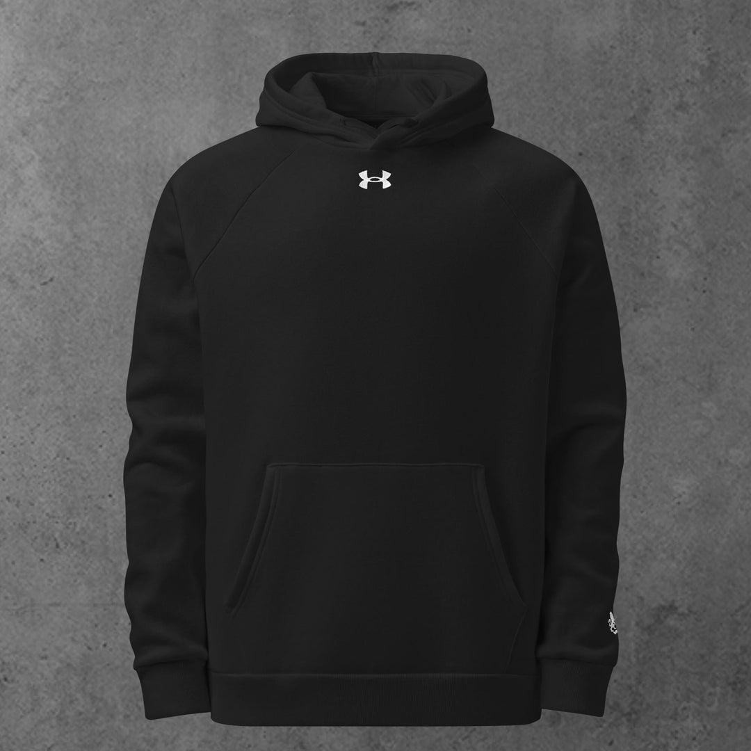 Under Armour Fleece Team Men s Pullover Hoody Large Black White