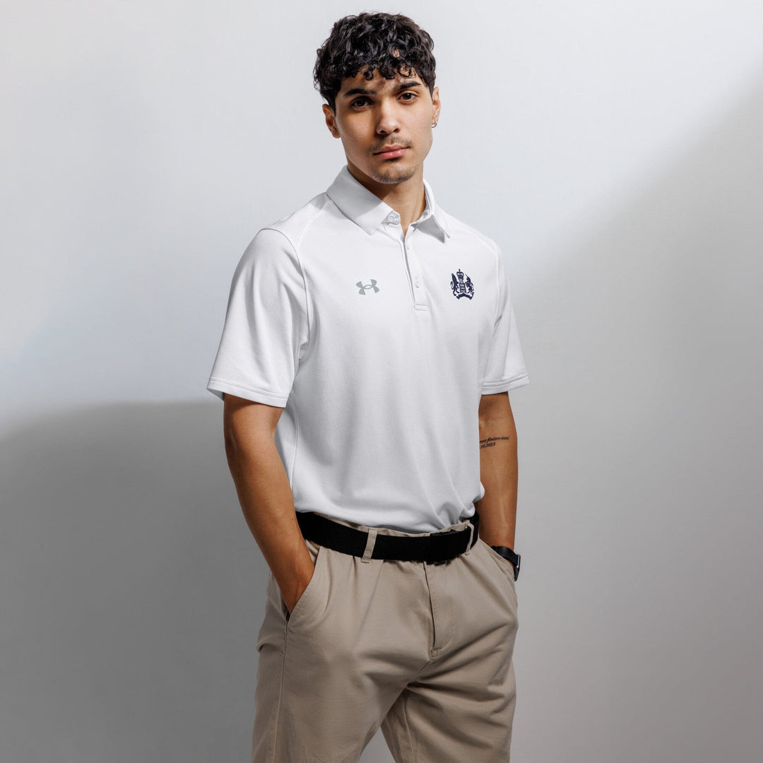 Under armour white polo sales