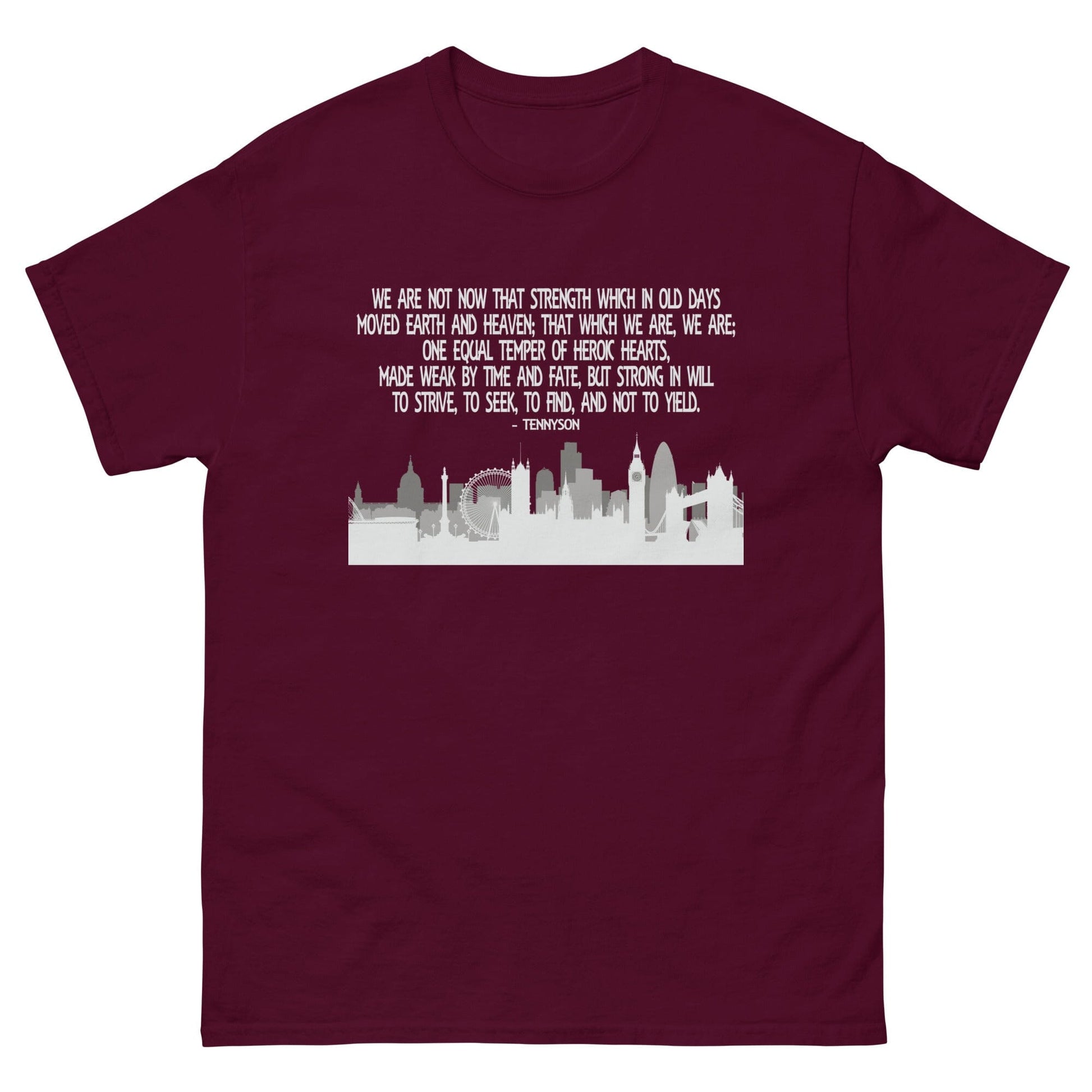 Tennyson Poem T-Shirt SIS Training Gear Maroon S 