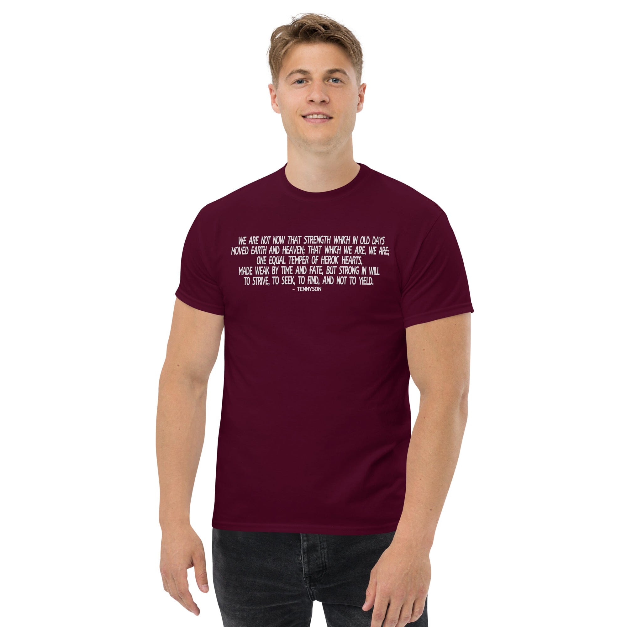 Tennyson Poem T-Shirt (No Skyline) SIS Training Gear Maroon S 