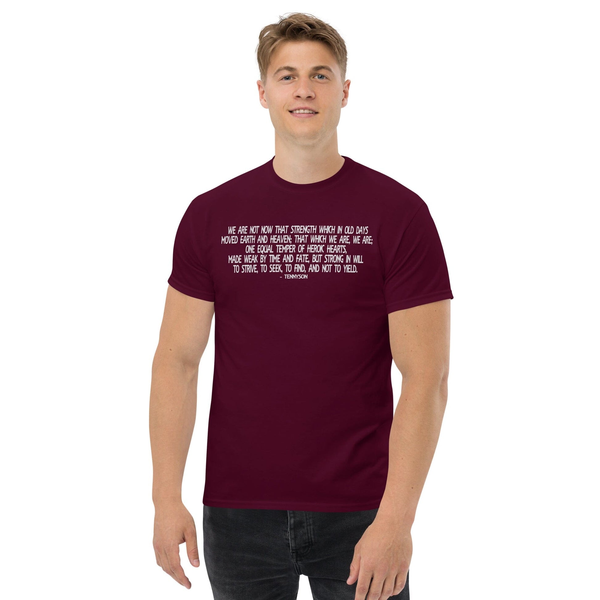 Tennyson Poem T-Shirt (No Skyline) SIS Training Gear Maroon S 