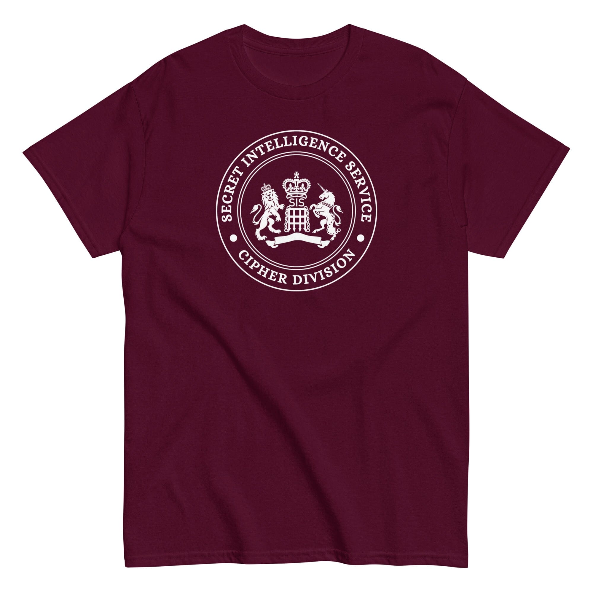 Cipher Division T-Shirt SIS Training Gear Maroon S 