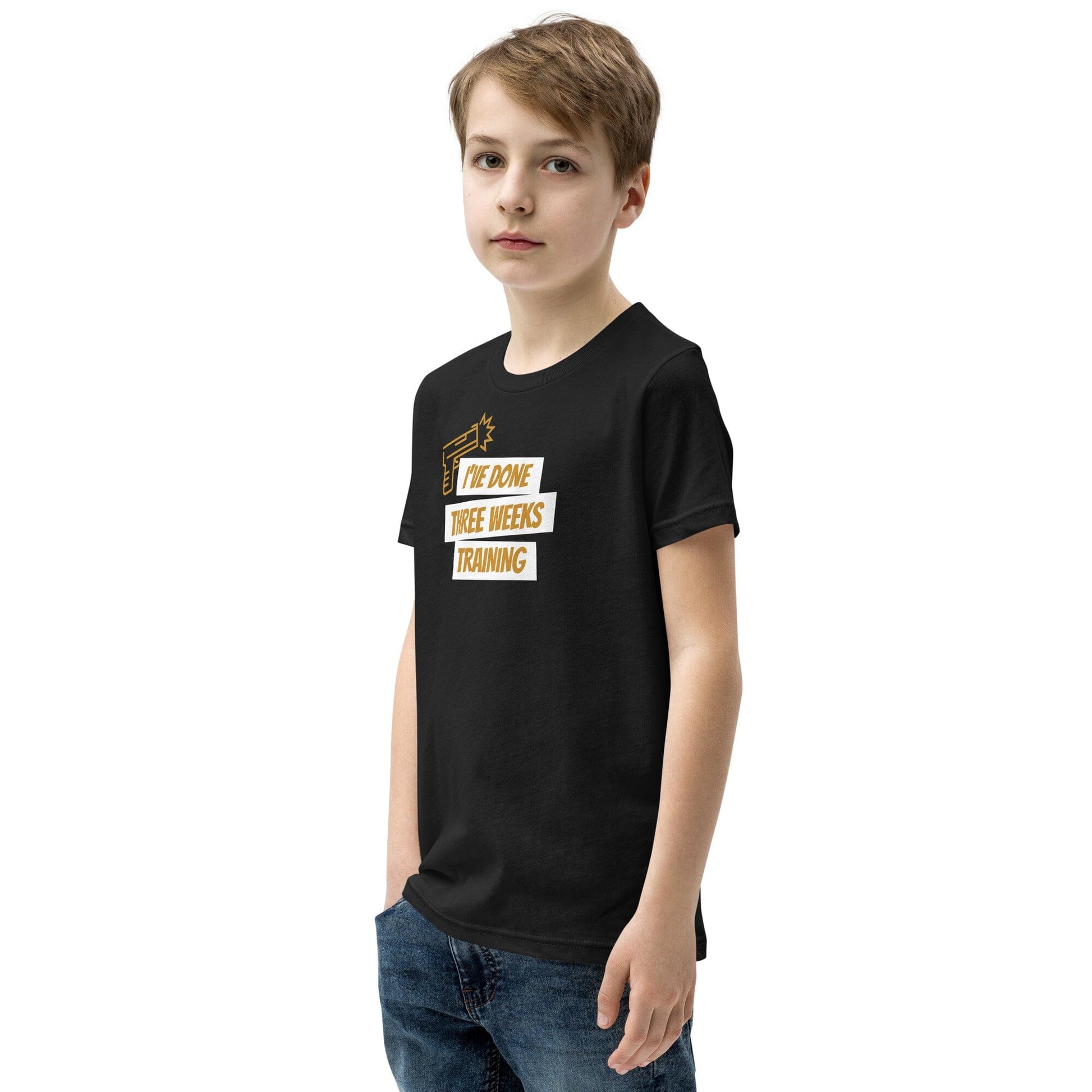 I've Done 3 Weeks Training Kids T-Shirt SIS Training Gear Black S 