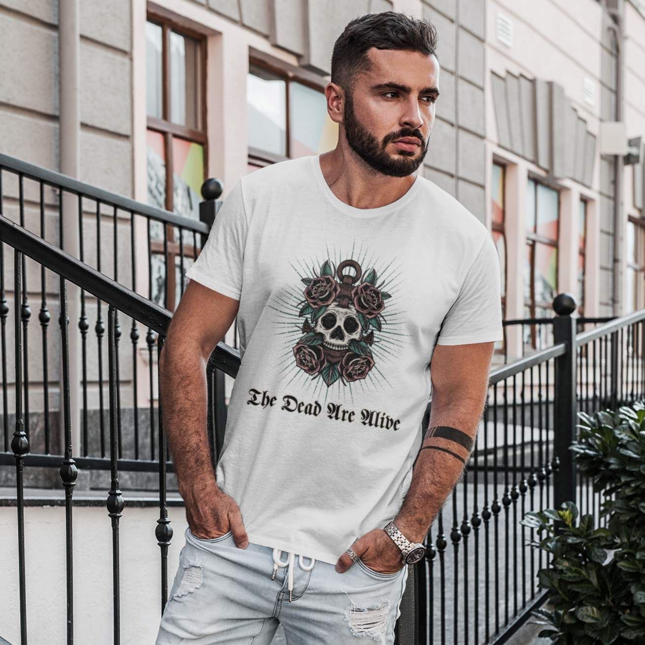 The Dead Are Alive T-Shirt SIS Training Gear White S 