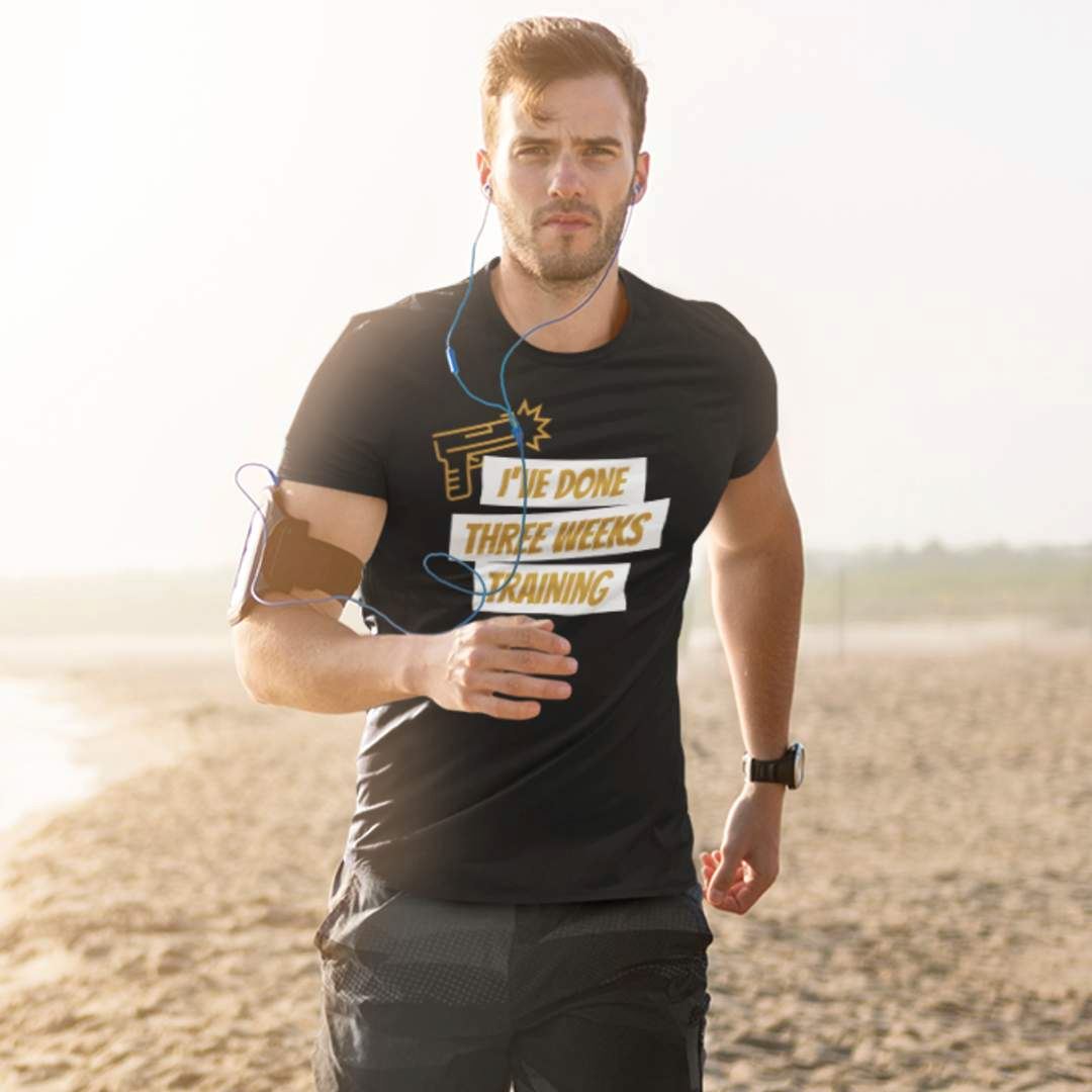 I've Done 3 Weeks Training T-Shirt Shirts & Tops SIS Training Gear Black S 