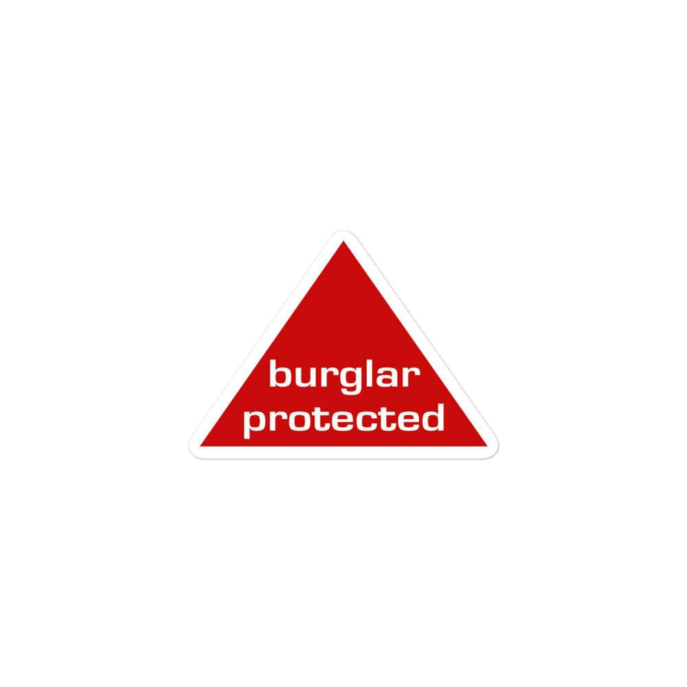 Burglar Protected Sticker SIS Training Gear 