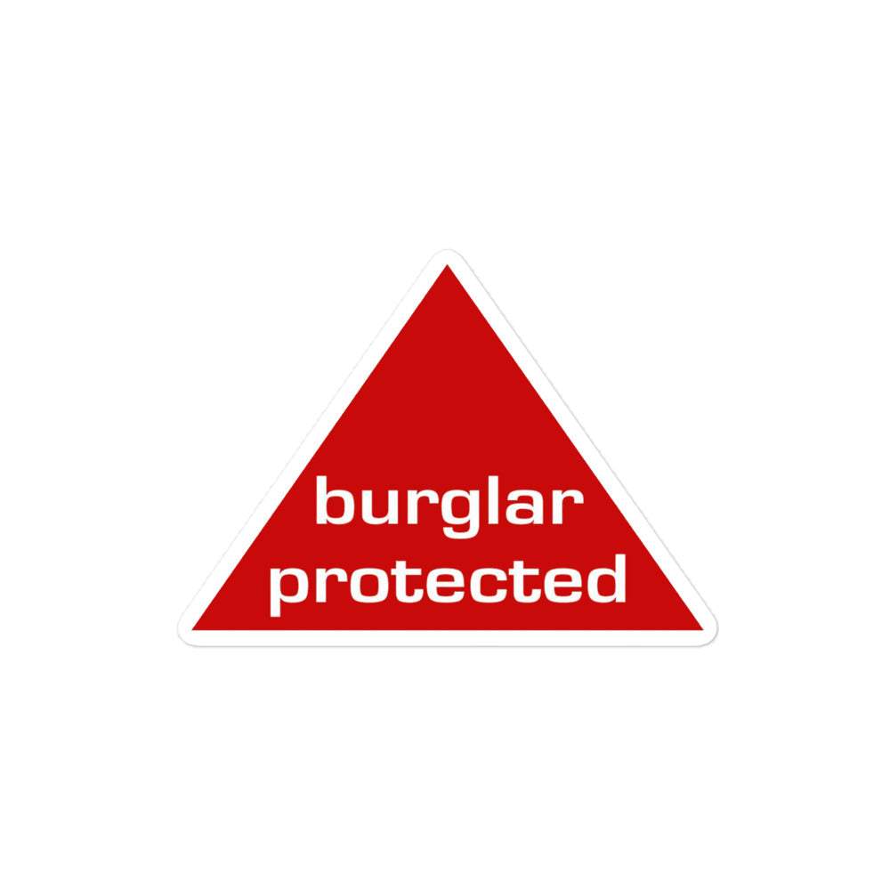 Burglar Protected Sticker SIS Training Gear 