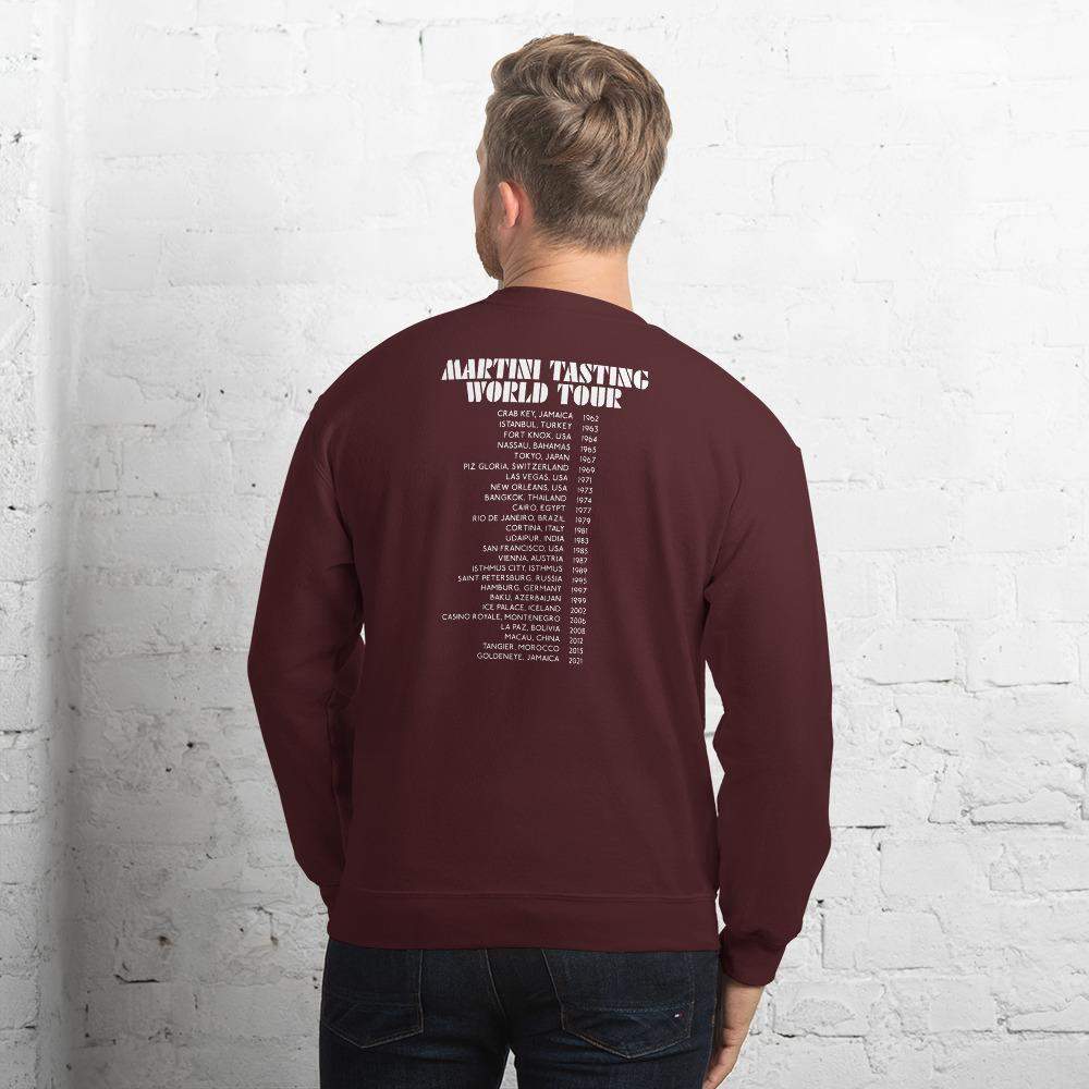 Martini Tasting World Tour Sweatshirt Q Branch Media Maroon S 