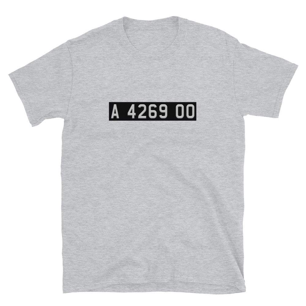 Matera DB5 License Plate T-Shirt SIS Training Gear 