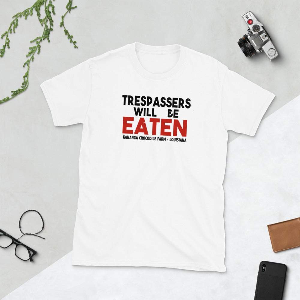 Trespassers Will Be Eaten T-Shirt Shirts & Tops Q Branch Media White S 