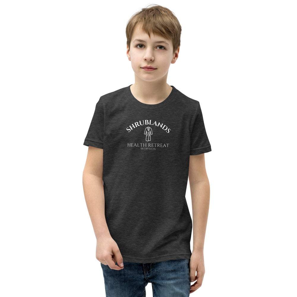 Kids Shrublands Health Retreat T-Shirt Q Branch Media Dark Grey Heather S 